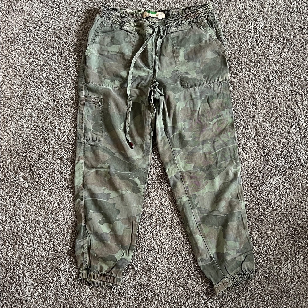 Anthropologie Olive Drawstring Utility Pants
